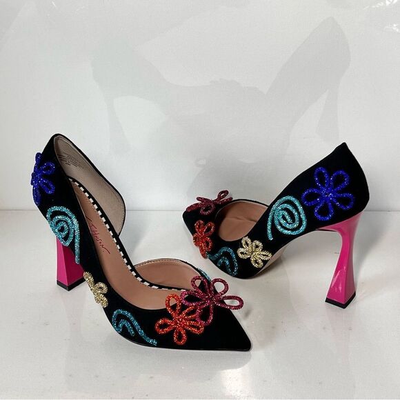 Betsey Johnson Kimara Embellished Pointed Toe D'Orsay Heels - Picture 2 of 8